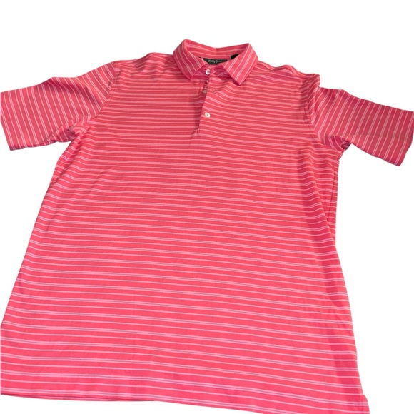 Bobby Jones Other - Bobby Jones Men’s pink and white golf Polo Shirt – Size Medium